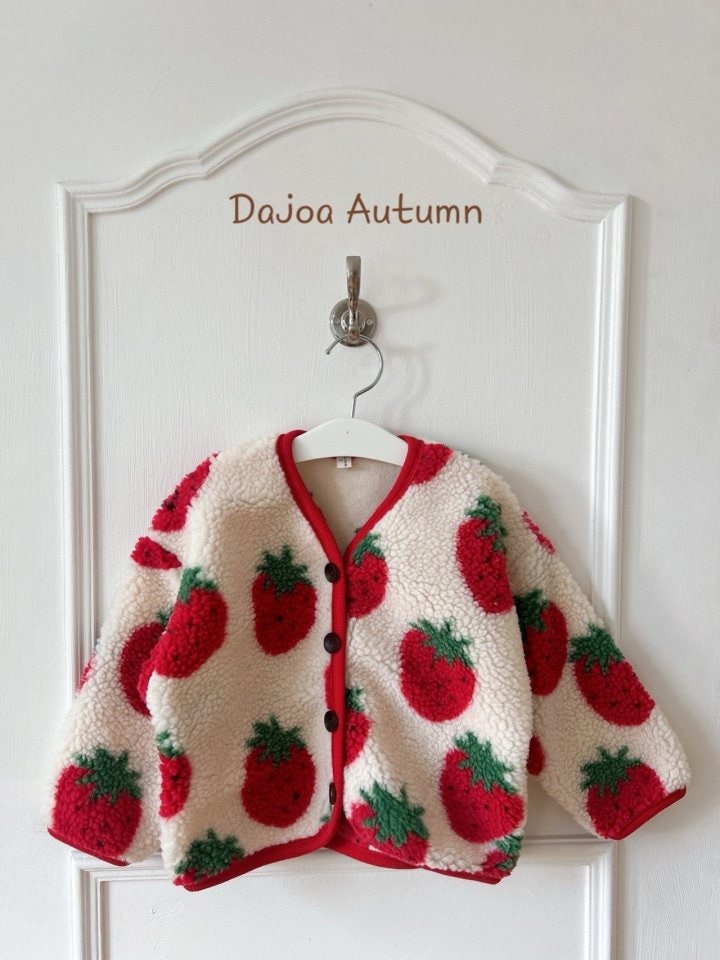 Dajoa - Korean Baby Fashion - #babyfashion - Strawberry Fleece Jacket