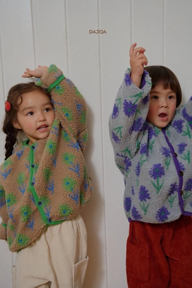 Dajoa - Korean Baby Fashion - #babylifestyle - Flower Fleece Jacket