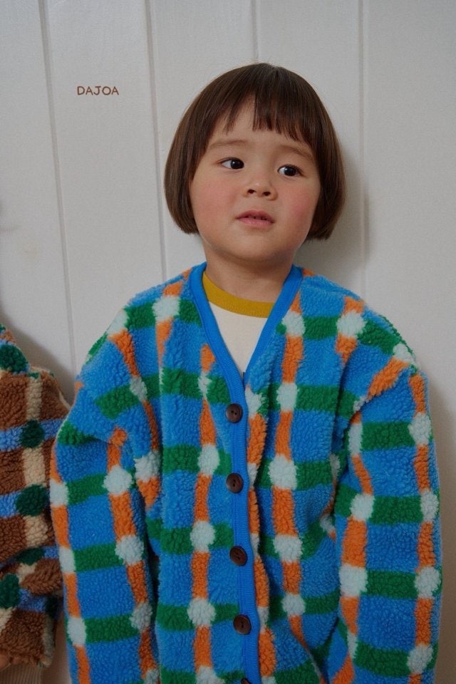 Dajoa - Korean Baby Fashion - #babyoninstagram - Check Fleece Jacket - 3