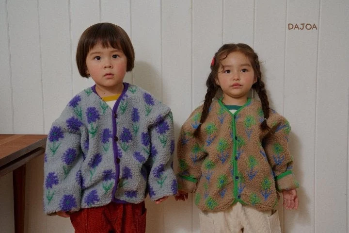 Dajoa - Korean Baby Fashion - #babyoninstagram - Flower Fleece Jacket - 2