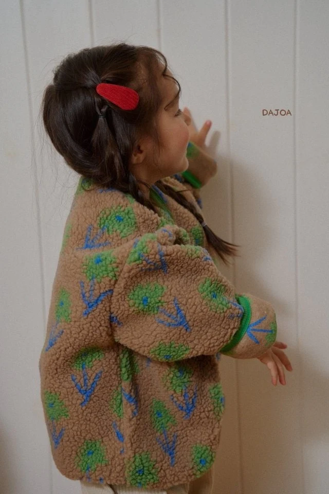 Dajoa - Korean Baby Fashion - #babyoutfit - Flower Fleece Jacket - 5