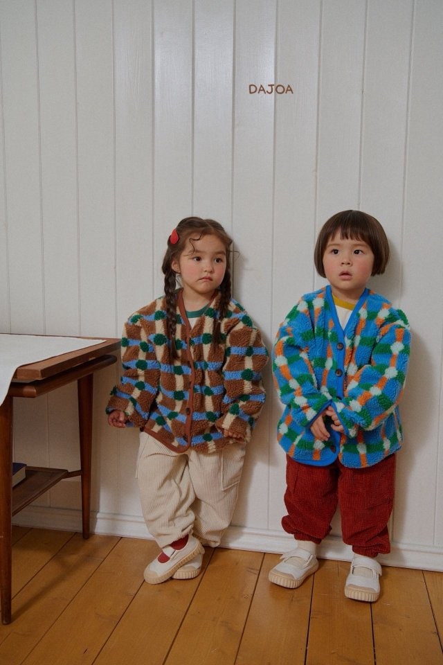 Dajoa - Korean Baby Fashion - #babywear - Check Fleece Jacket - 7