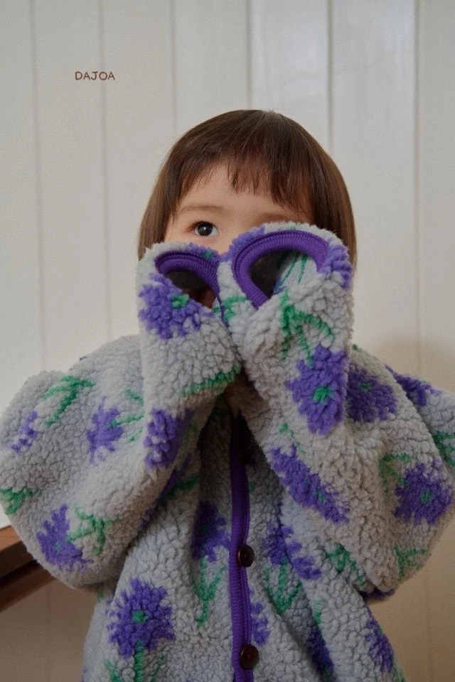Dajoa - Korean Baby Fashion - #babywear - Flower Fleece Jacket - 6