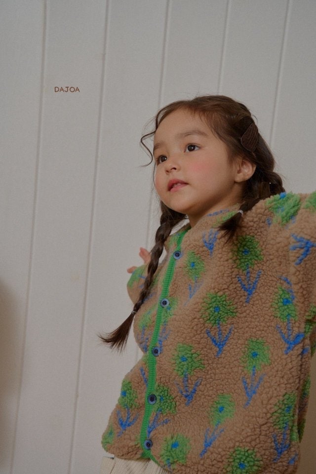 Dajoa - Korean Baby Fashion - #onlinebabyboutique - Flower Fleece Jacket - 7