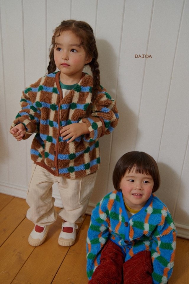 Dajoa - Korean Baby Fashion - #smilingbaby - Check Fleece Jacket - 10