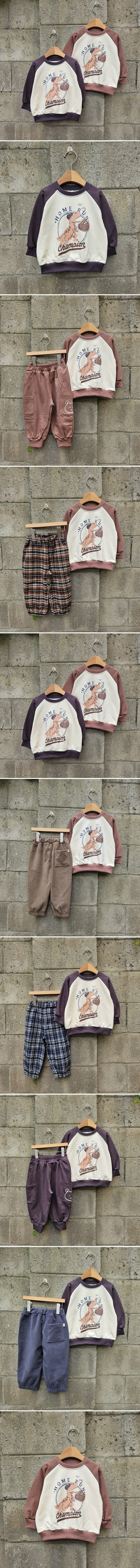 Dazzling - Korean Children Fashion - #designkidswear - Baseball Dino Tee