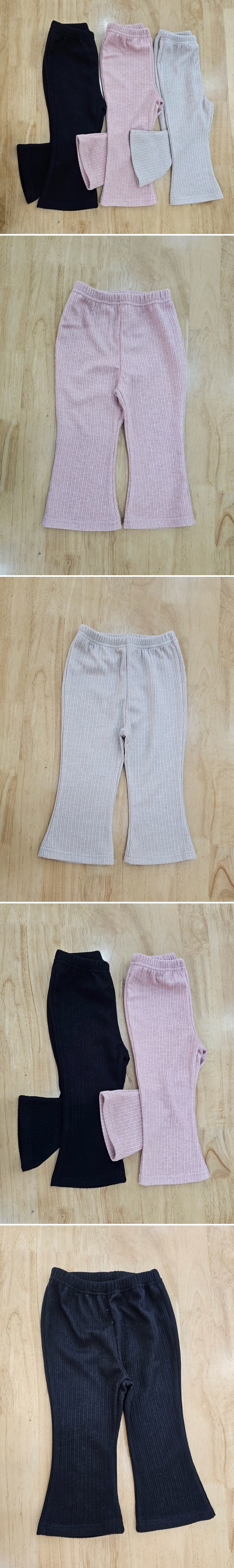 Dazzling - Korean Children Fashion - #stylishchildhood - Ribbed Flare Stretch Pants
