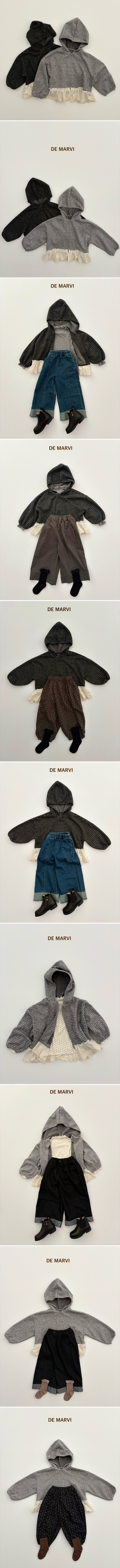 De Marvi - Korean Children Fashion - #discoveringself - Lace Hood Jumper - 2