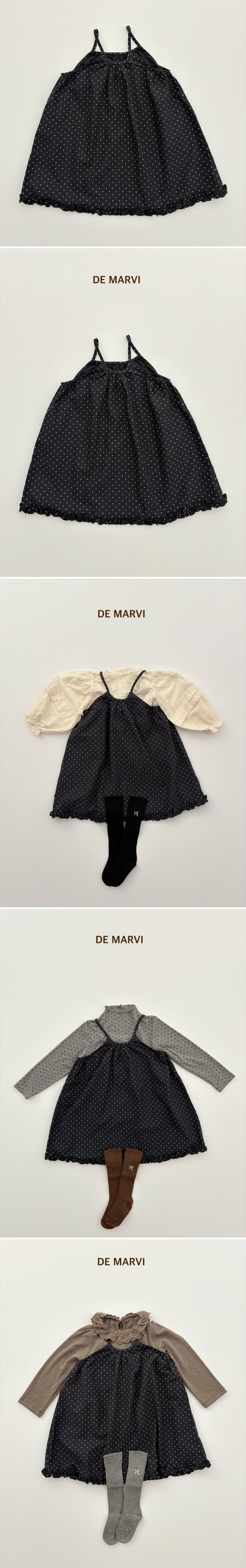 De Marvi - Korean Children Fashion - #kidsstore - Vel Dot One-piece - 2
