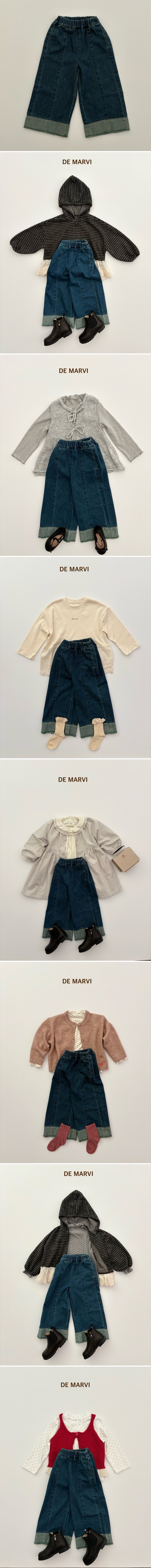 De Marvi - Korean Children Fashion - #prettylittlegirls - Ppois Denim Pants - 2