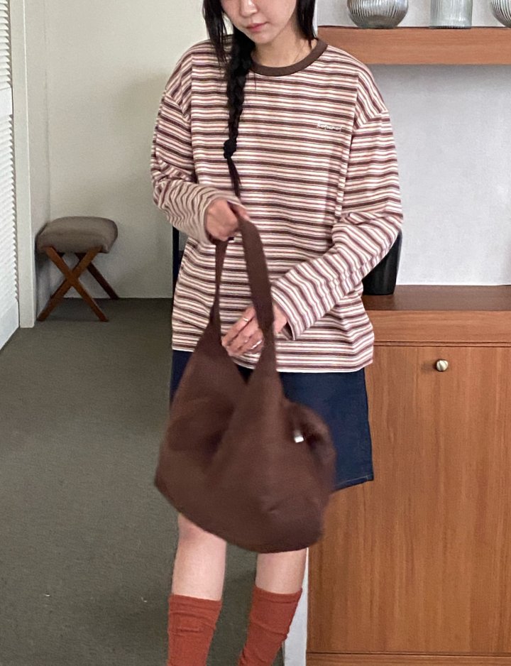 Diana - Korean Women Fashion - #momslook - Pop Stripe Tee - 7