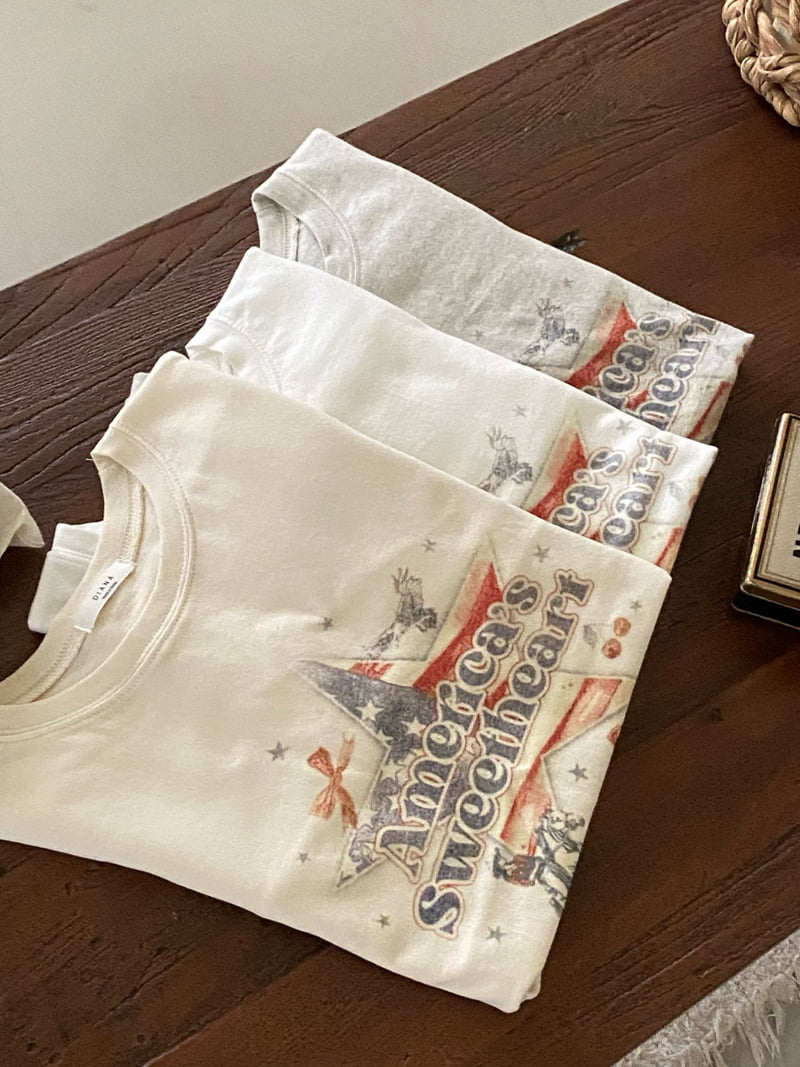 Diana - Korean Women Fashion - #momslook - America Tee - 12