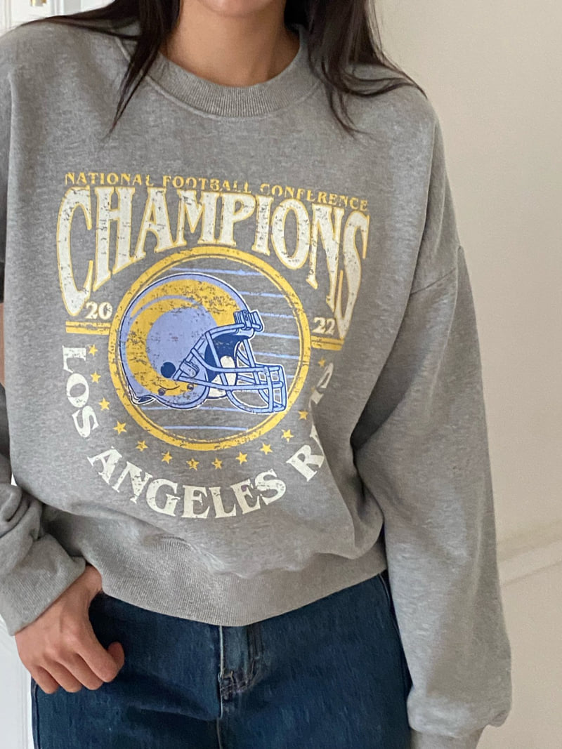 Diana - Korean Women Fashion - #momslook - Football Sweatshirt - 12