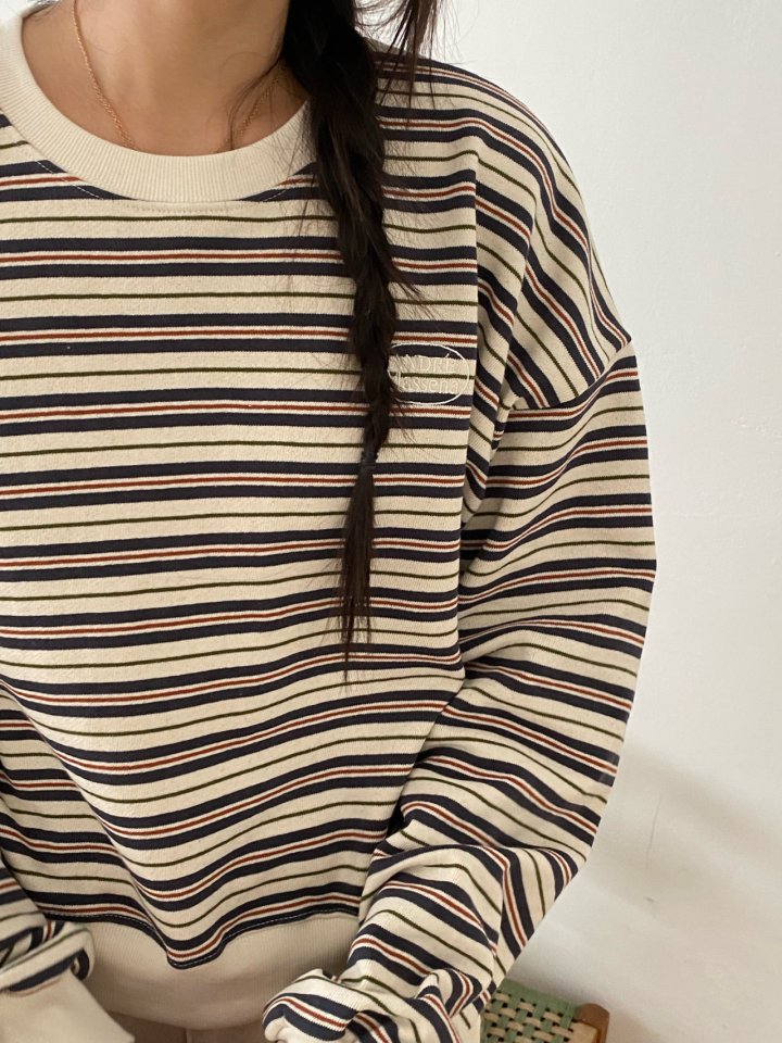 Diana - Korean Women Fashion - #womensfashion - Andre Stripe Sweatshirt - 4