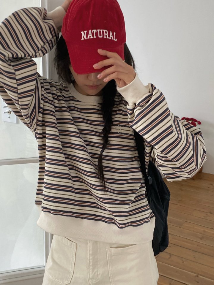 Diana - Korean Women Fashion - #momslook - Andre Stripe Sweatshirt - 6