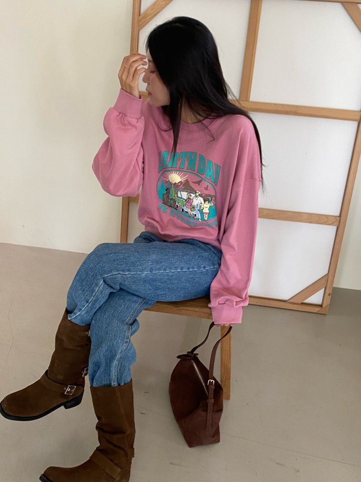 Diana - Korean Women Fashion - #romanticstyle - Earth Sweatshirt - 6