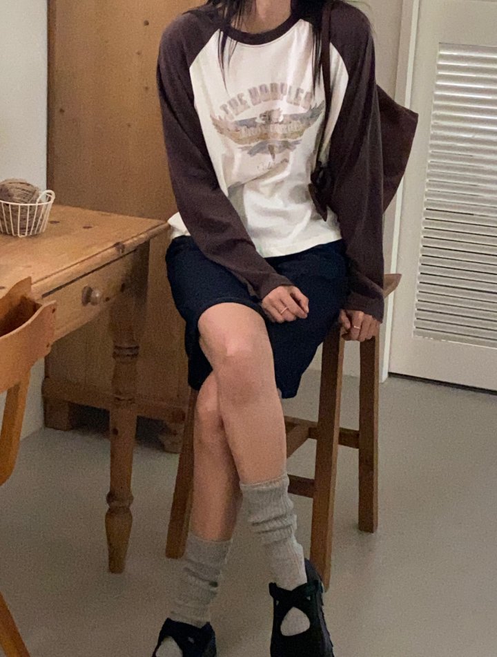 Diana - Korean Women Fashion - #thatsdarling - Eagle Raglan Tee - 3