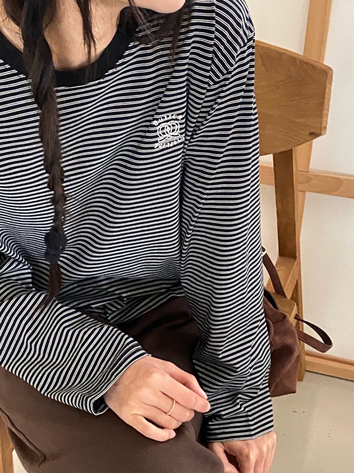 Diana - Korean Women Fashion - #thelittlethings - Pretzel Stripe Tee - 5