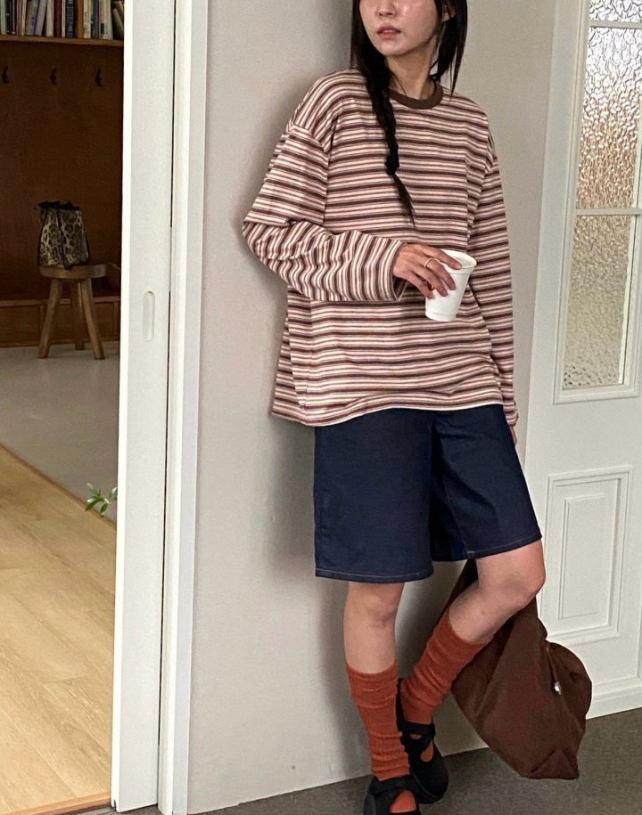 Diana - Korean Women Fashion - #thelittlethings - Pop Stripe Tee - 2