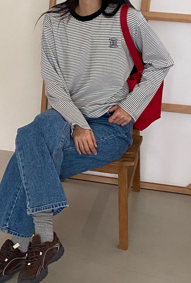 Diana - Korean Women Fashion - #womensfashion - Pretzel Stripe Tee - 7