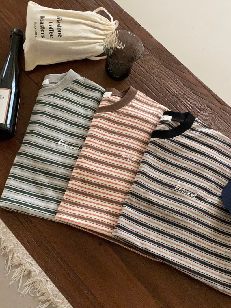 Diana - Korean Women Fashion - #womensfashion - Pop Stripe Tee - 12