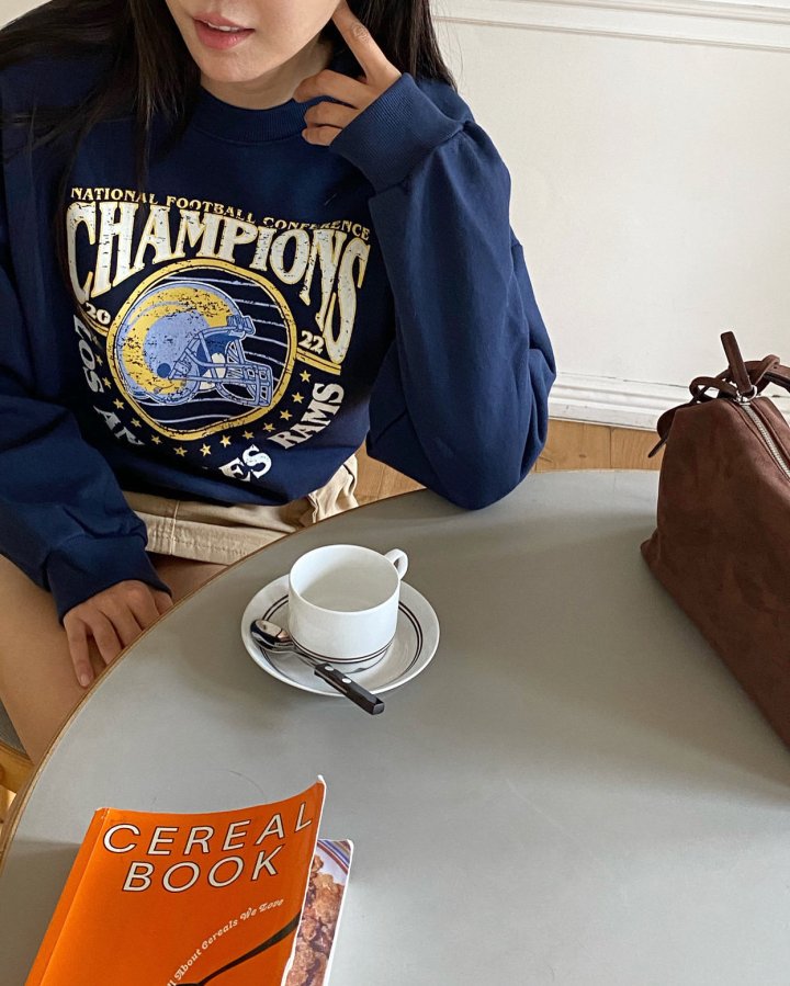 Diana - Korean Women Fashion - #womensfashion - Football Sweatshirt