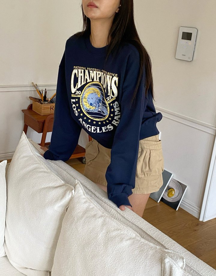 Diana - Korean Women Fashion - #womensfashion - Football Sweatshirt - 3