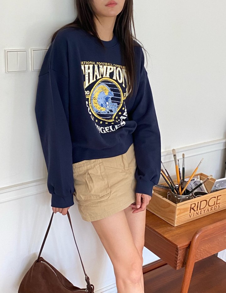 Diana - Korean Women Fashion - #womensfashion - Football Sweatshirt - 5
