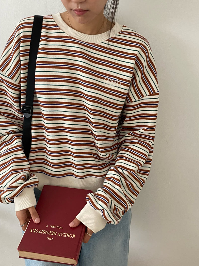Diana - Korean Women Fashion - #womensfashion - Andre Stripe Sweatshirt - 11