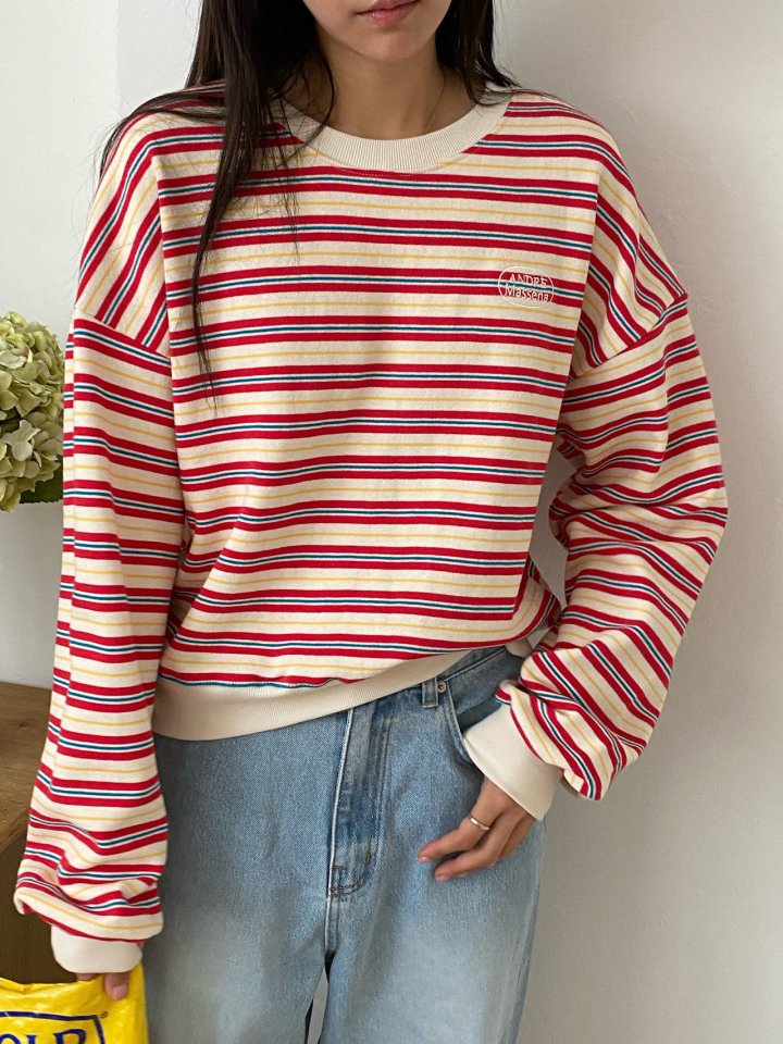 Diana - Korean Women Fashion - #womensfashion - Andre Stripe Sweatshirt - 9