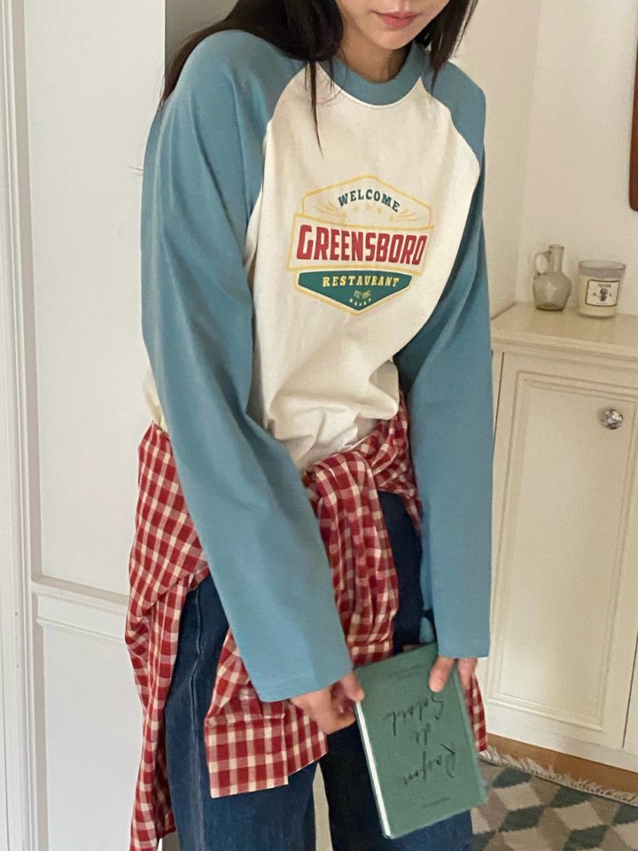 Diana - Korean Women Fashion - #womensfashion - Green Raglan Tee - 8