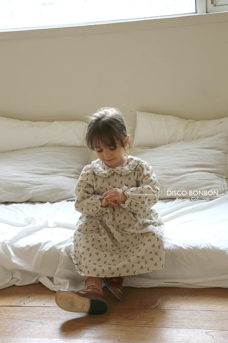 Disco Bonbon - Korean Children Fashion - #Kfashion4kids - Baba Flower Corduroy One-piece - 12