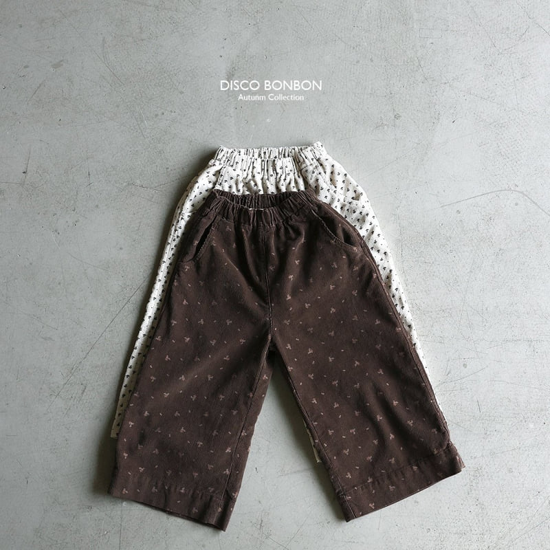 Flower Corduroy Wide Pants by Disco Bonbon for Child - view 1