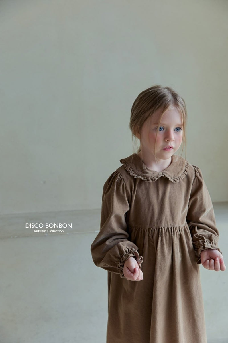 Disco Bonbon - Korean Children Fashion - #designkidswear - Latte Corduroy One-piece - 8