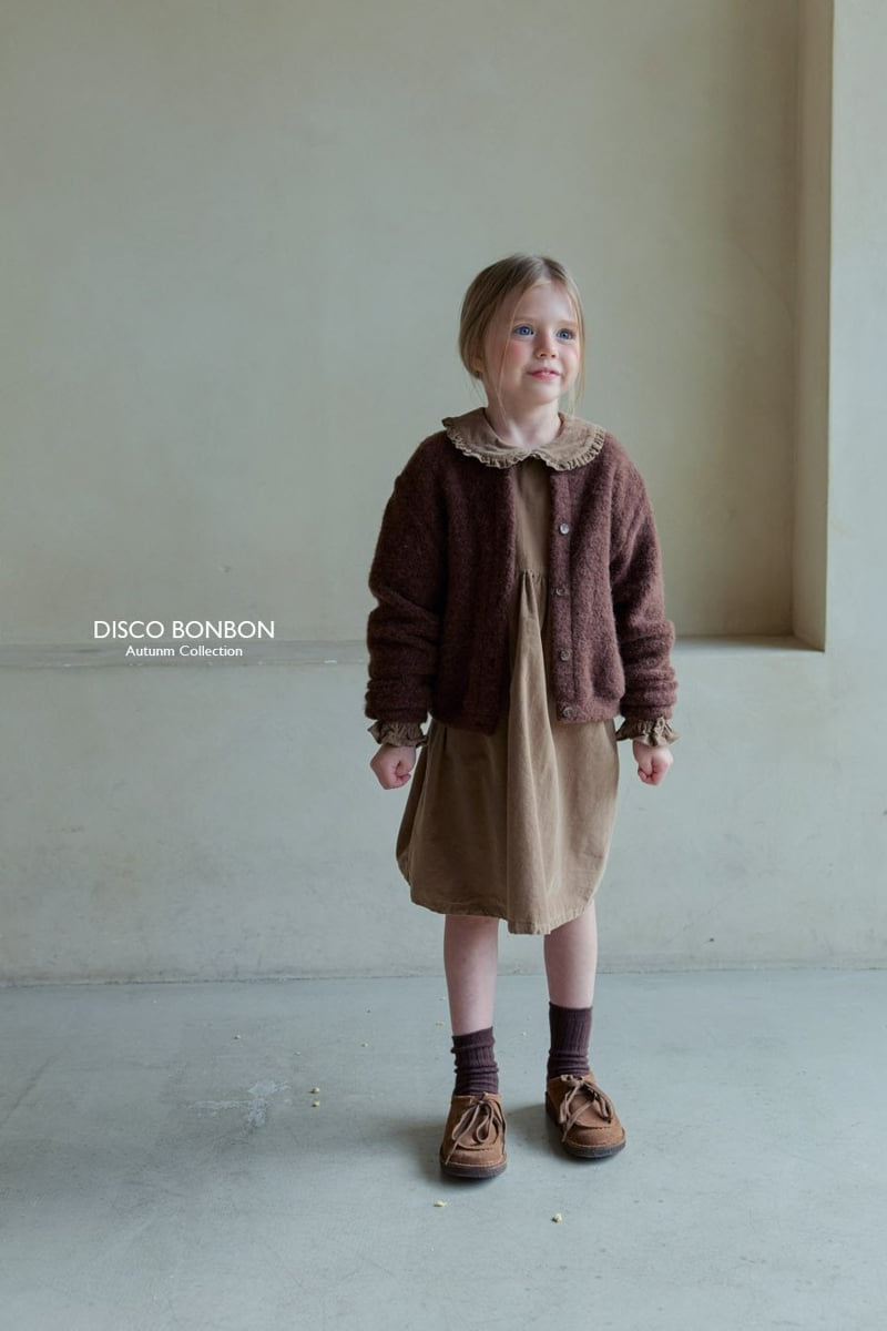 Disco Bonbon - Korean Children Fashion - #fashionkids - Latte Corduroy One-piece - 10