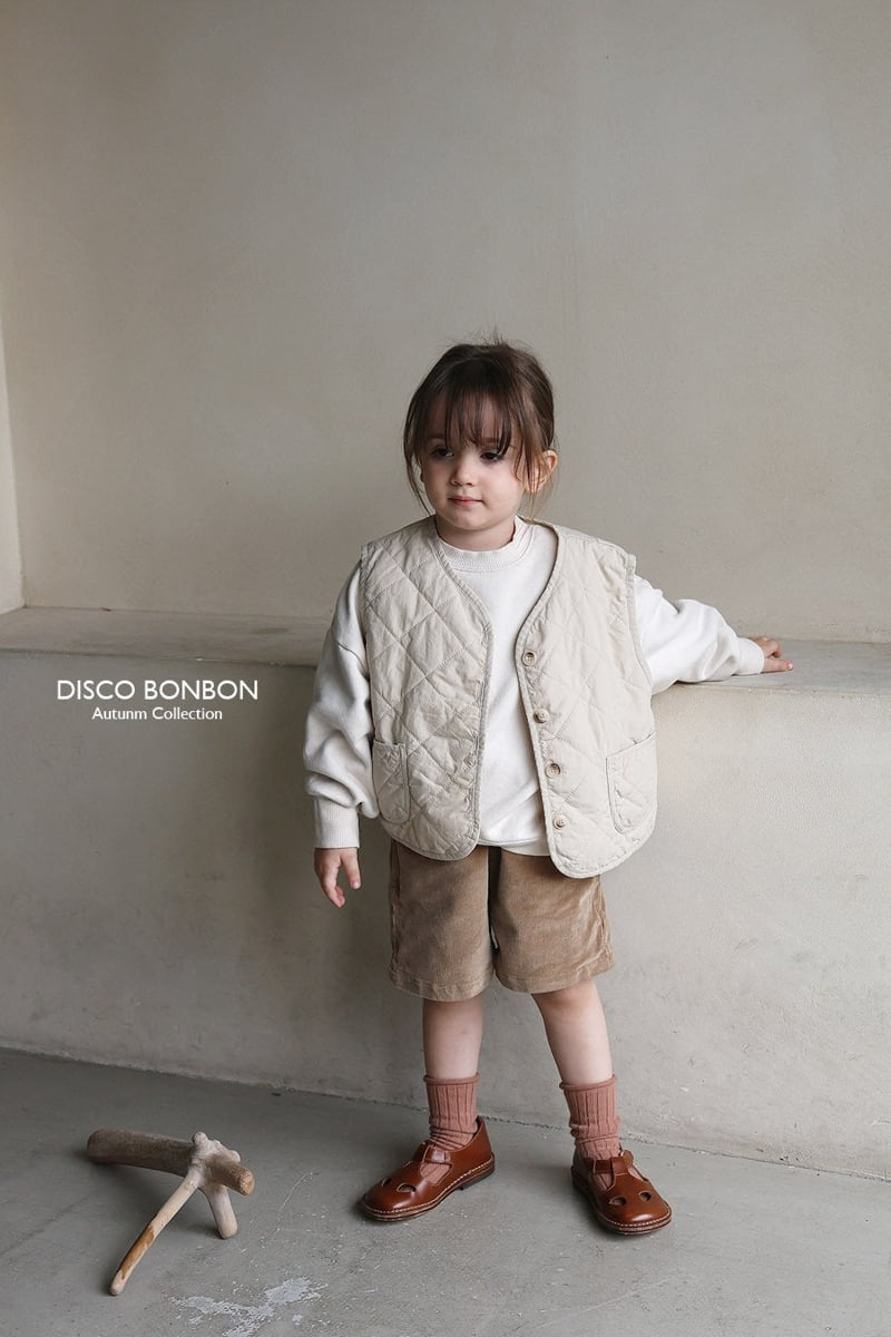 Disco Bonbon - Korean Children Fashion - #kidsshorts - Cotton Quilting Vest - 3