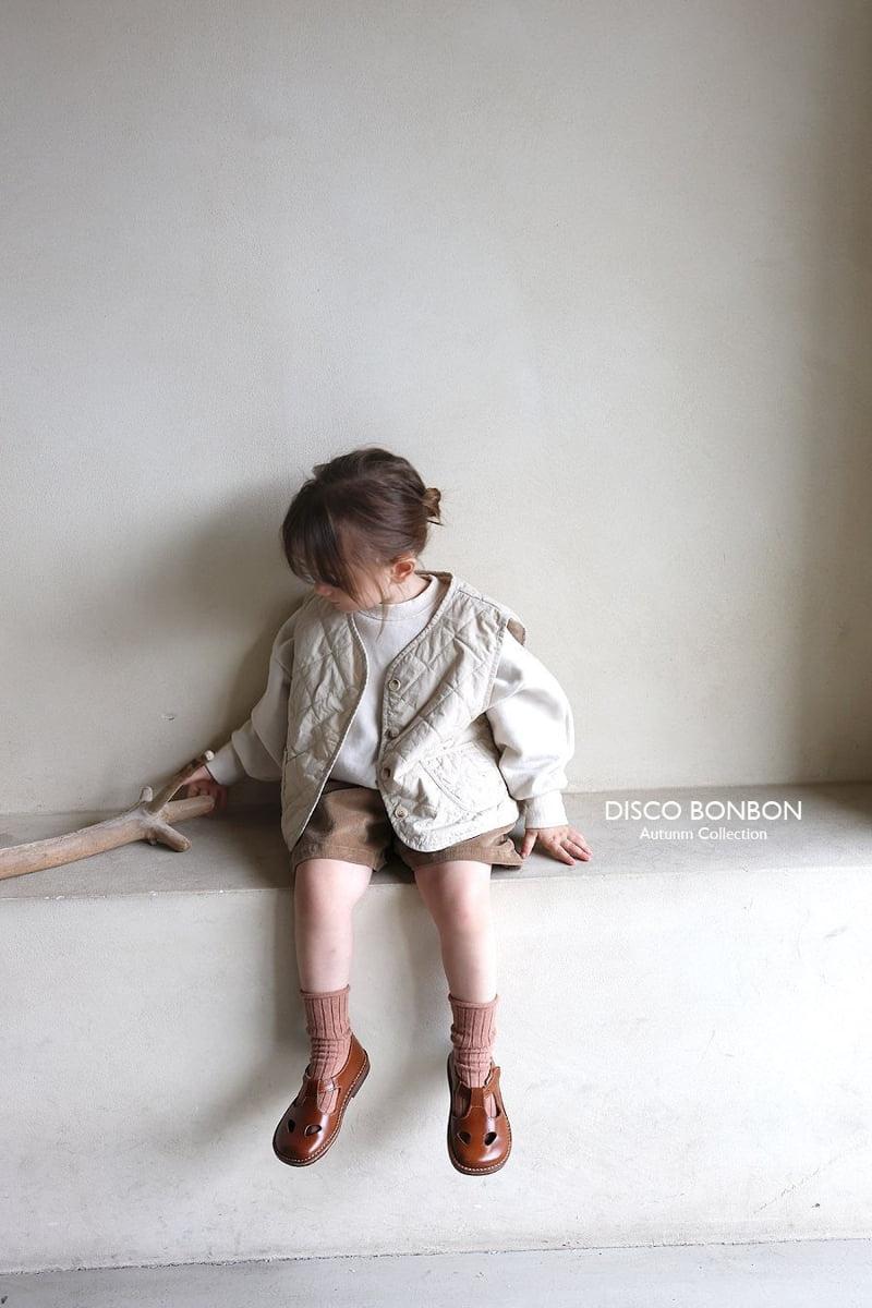 Disco Bonbon - Korean Children Fashion - #kidsshorts - Cotton Quilting Vest - 4
