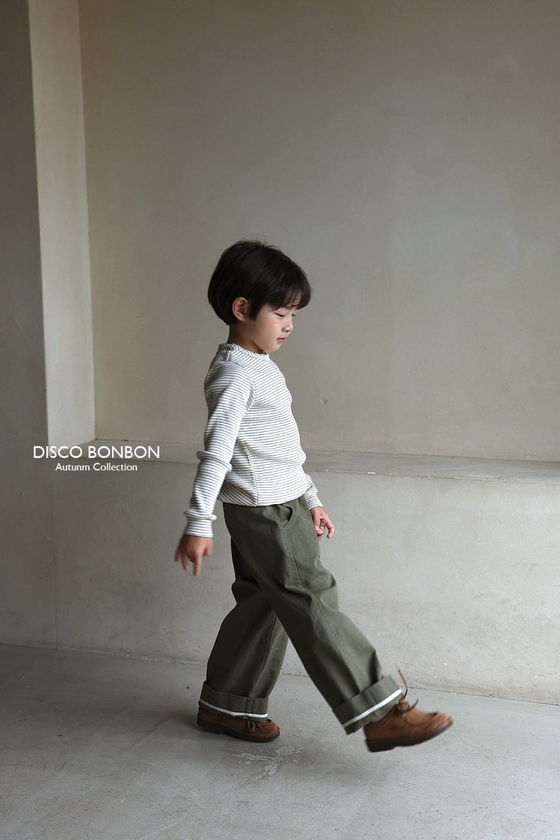 Disco Bonbon - Korean Children Fashion - #kidsstore - Roll Roll Cotton Pants - 3