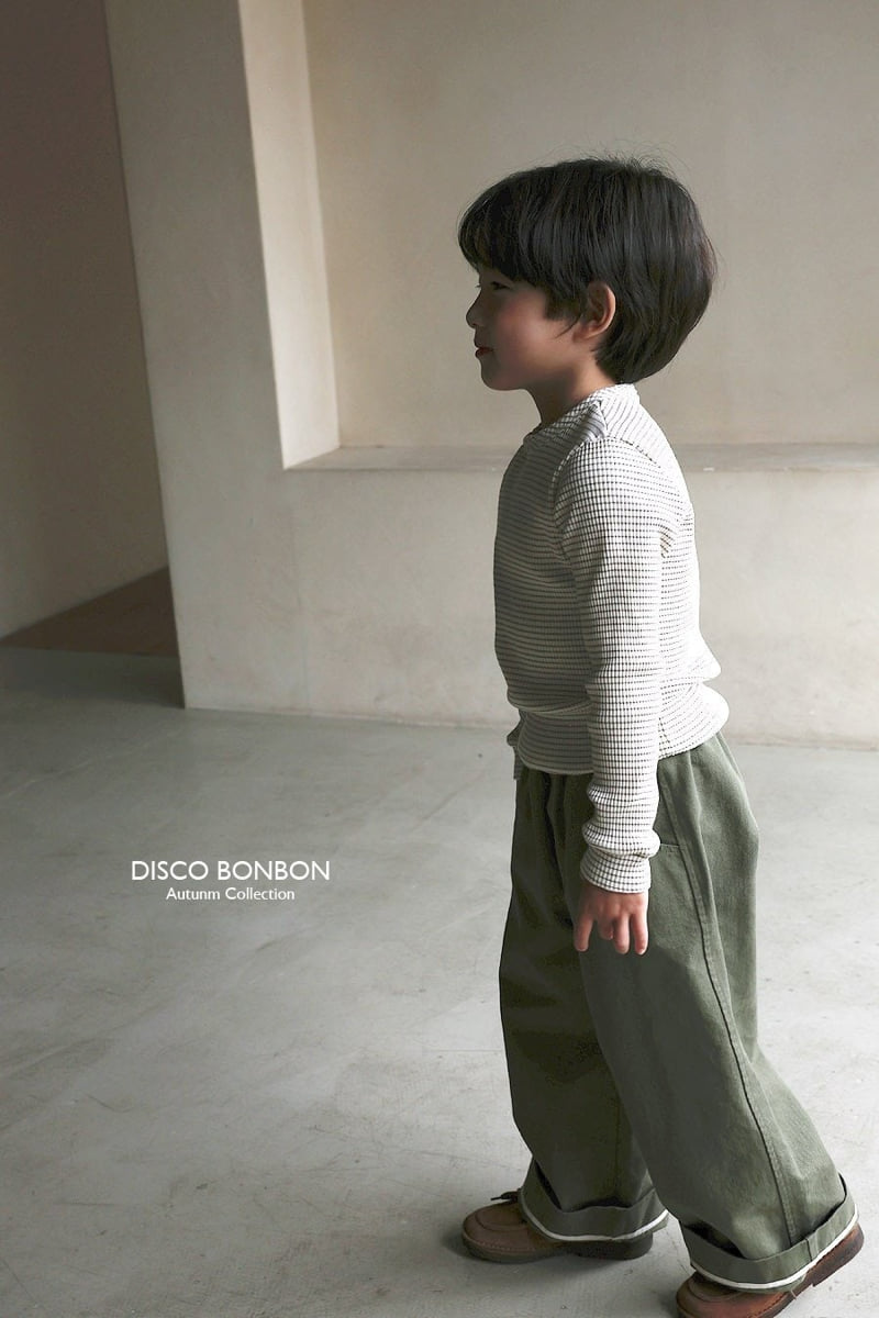 Disco Bonbon - Korean Children Fashion - #kidsstore - Roll Roll Cotton Pants - 4