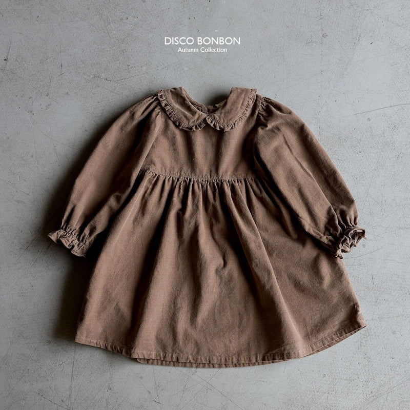 Disco Bonbon - Korean Children Fashion - #minifashionista - Latte Corduroy One-piece