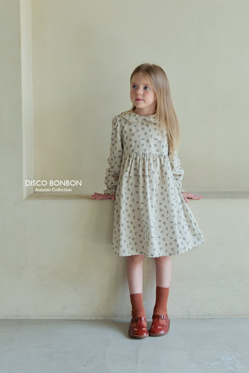 Disco Bonbon - Korean Children Fashion - #stylishchildhood - Baba Flower Corduroy One-piece - 3