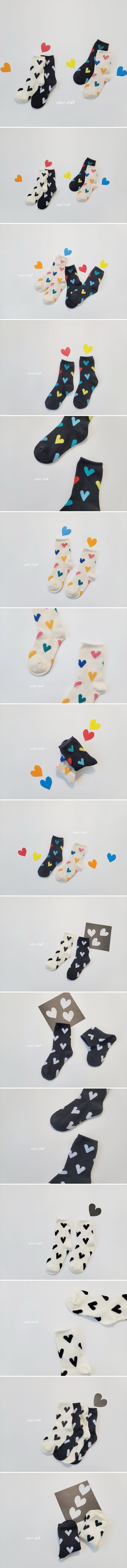 Dominico - Korean Children Fashion - #Kfashion4kids - Pompom Heart Socks