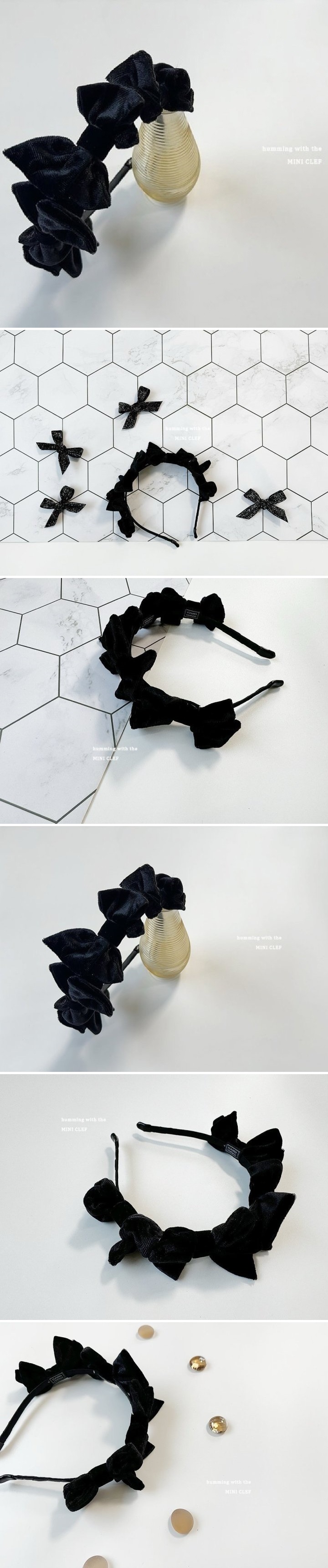 Black Ribbon Hairband by Dominico for Child - view 1