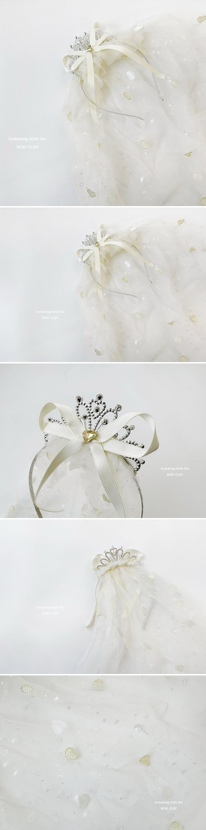 Dominico - Korean Children Fashion - #toddlerclothing - Veil Tiara Hairband