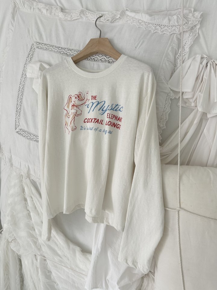 Dress U - Korean Women Fashion - #momslook - Elephant Digital Tee - 3