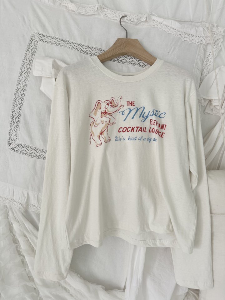 Dress U - Korean Women Fashion - #momslook - Elephant Digital Tee - 5