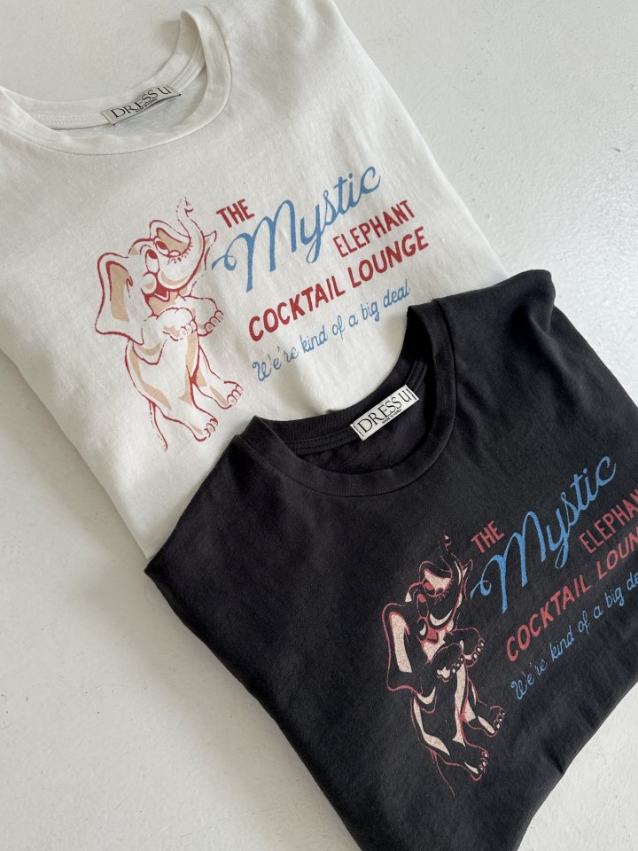 Dress U - Korean Women Fashion - #momslook - Elephant Digital Tee - 7