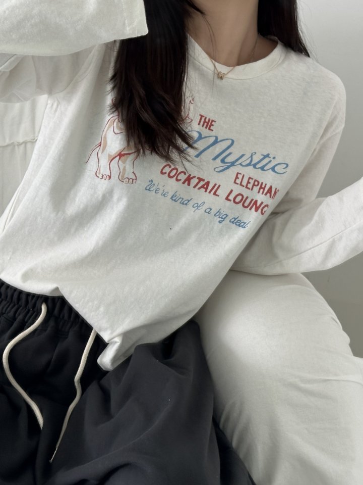 Dress U - Korean Women Fashion - #momslook - Elephant Digital Tee - 9