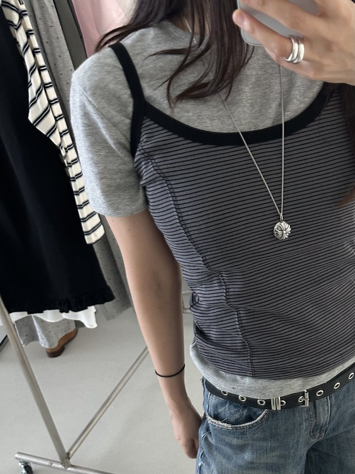 Dress U - Korean Women Fashion - #momslook - Dane Cushion Short Sleeve Tee - 9