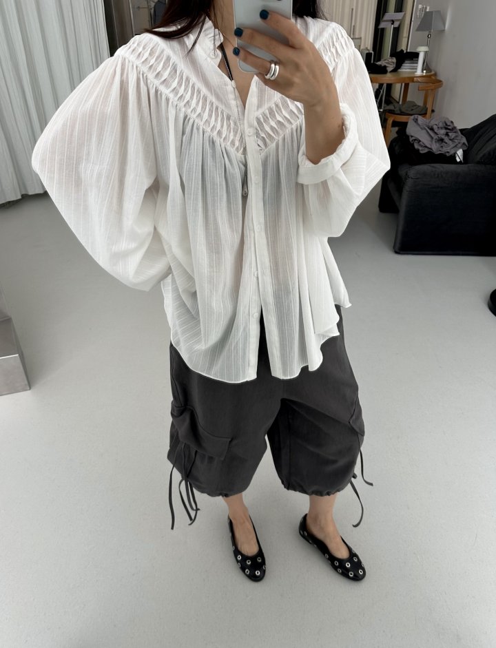 Dress U - Korean Women Fashion - #momslook - Pintuck Wear Blouse - 12